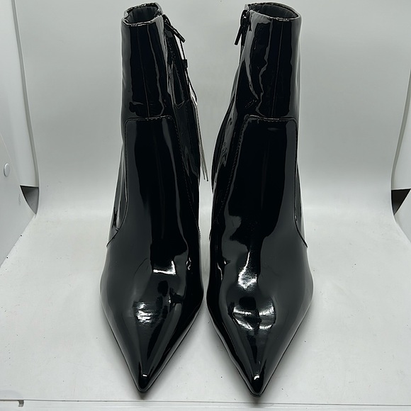 Zara NWT Shiny Black Stiletto Heel Ankle Booties Boots Shoes **Sz 40/US 9**🔥🔥 - Picture 2 of 9